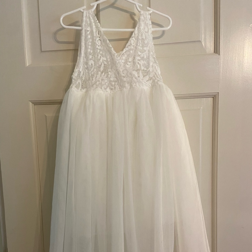 SHEIN Toddler Girls Contrast Lace Bodice Gown Dress 4/5t